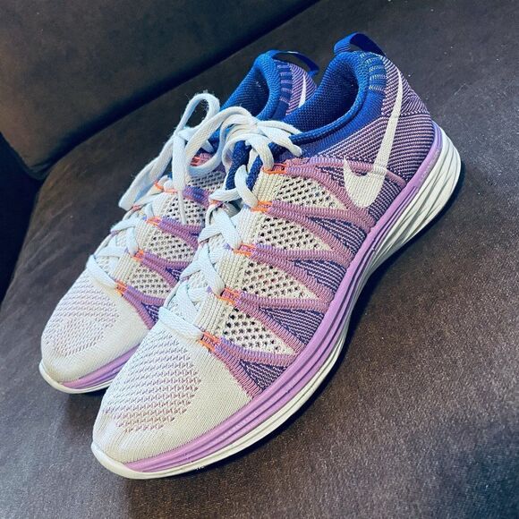 Nike Flyknit Lunar 2 Violet Purple Light Grey 8 39 - Picture 10 of 14